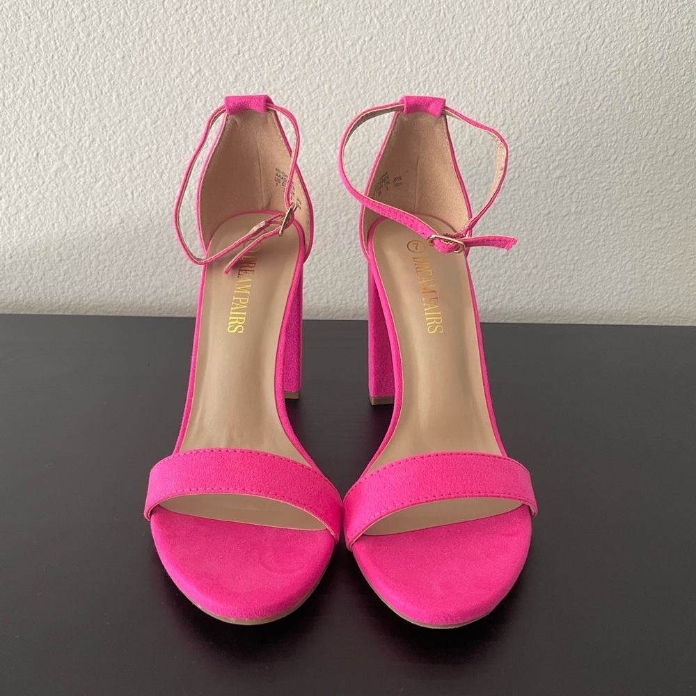 Women’s Pink Block Heel Sandals